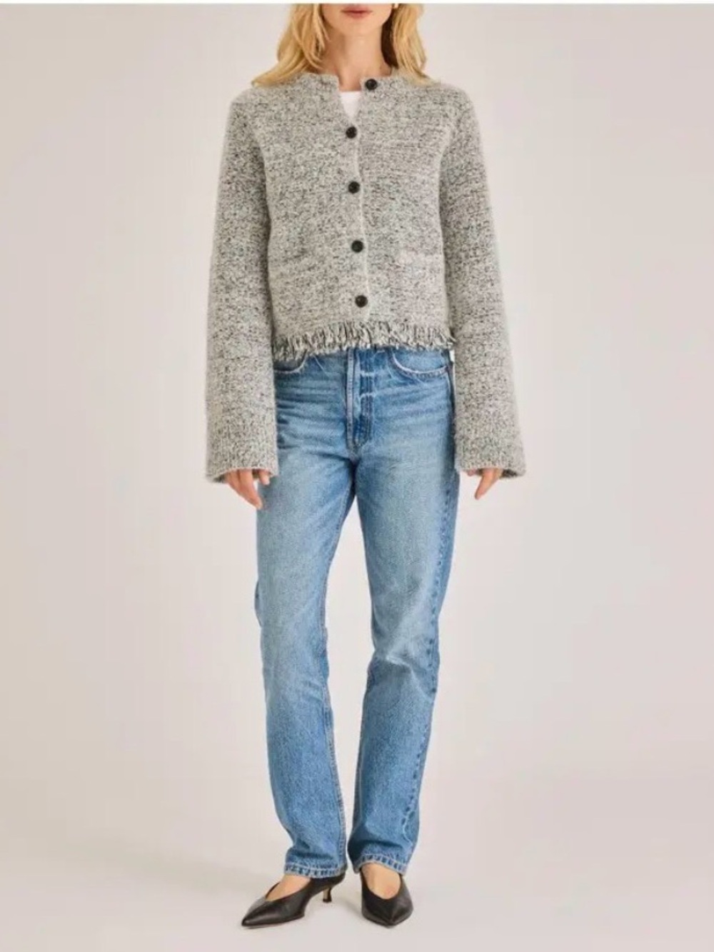 REBECCA TAYLOR Marianne Boucle Knit Cardigan, SZ Small